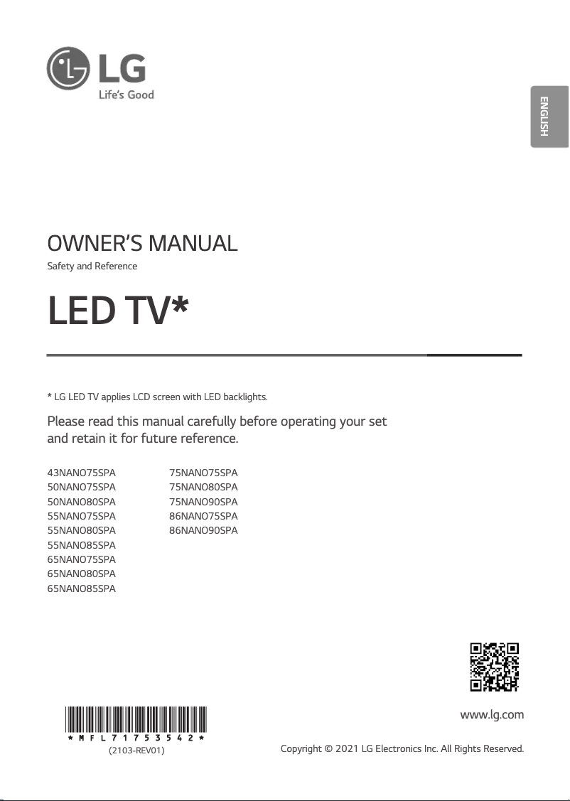 Imagen de la primera página del manual del dispositivo 55NANO80SPA