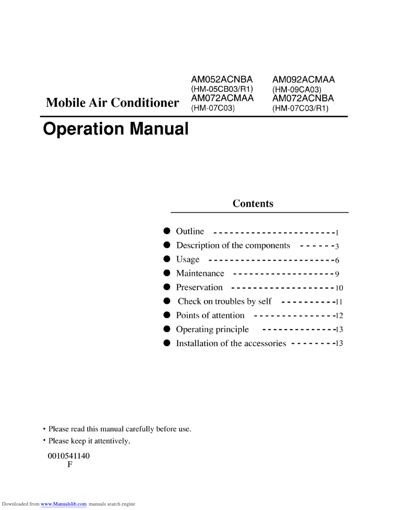 Página 1 del manual Manual de usuario Haier HM-05CB03