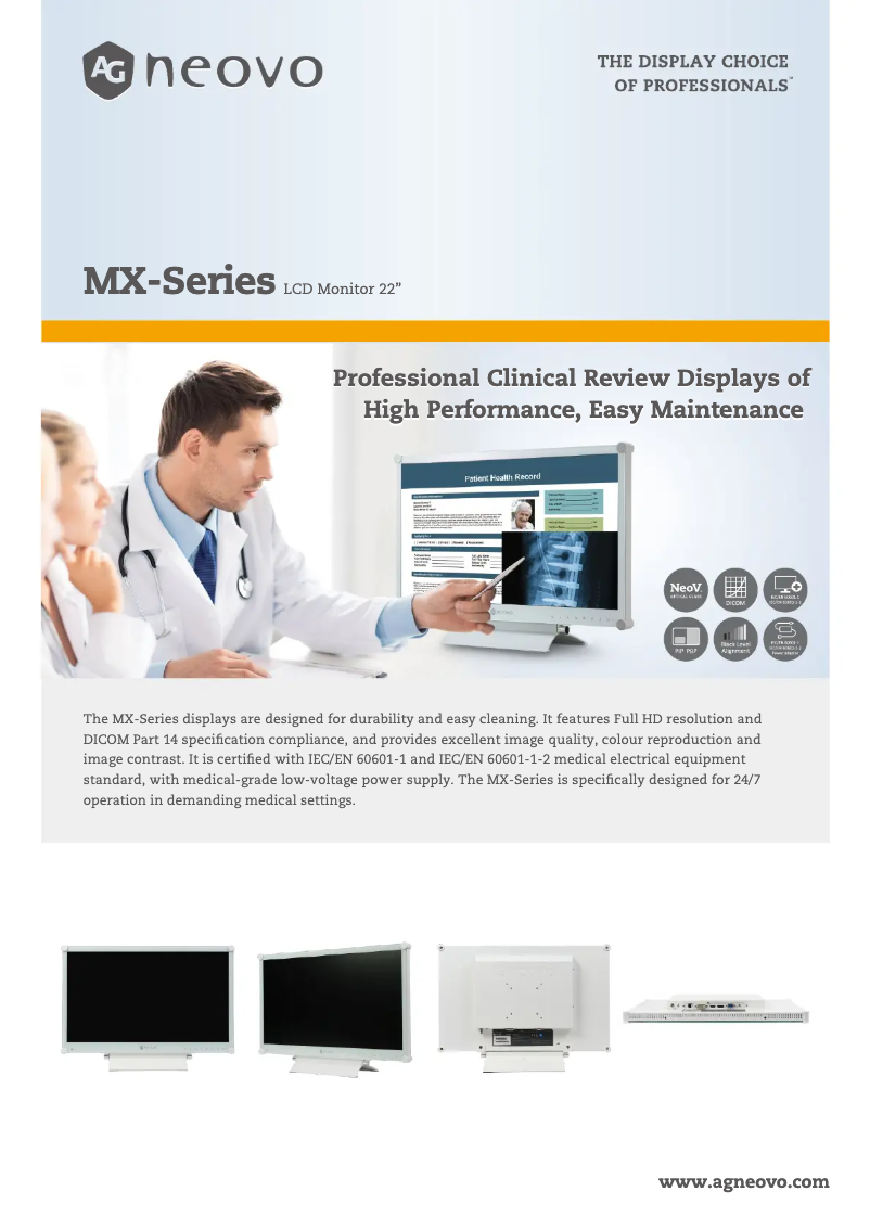 Imagen de la primera página del manual del dispositivo MX-22