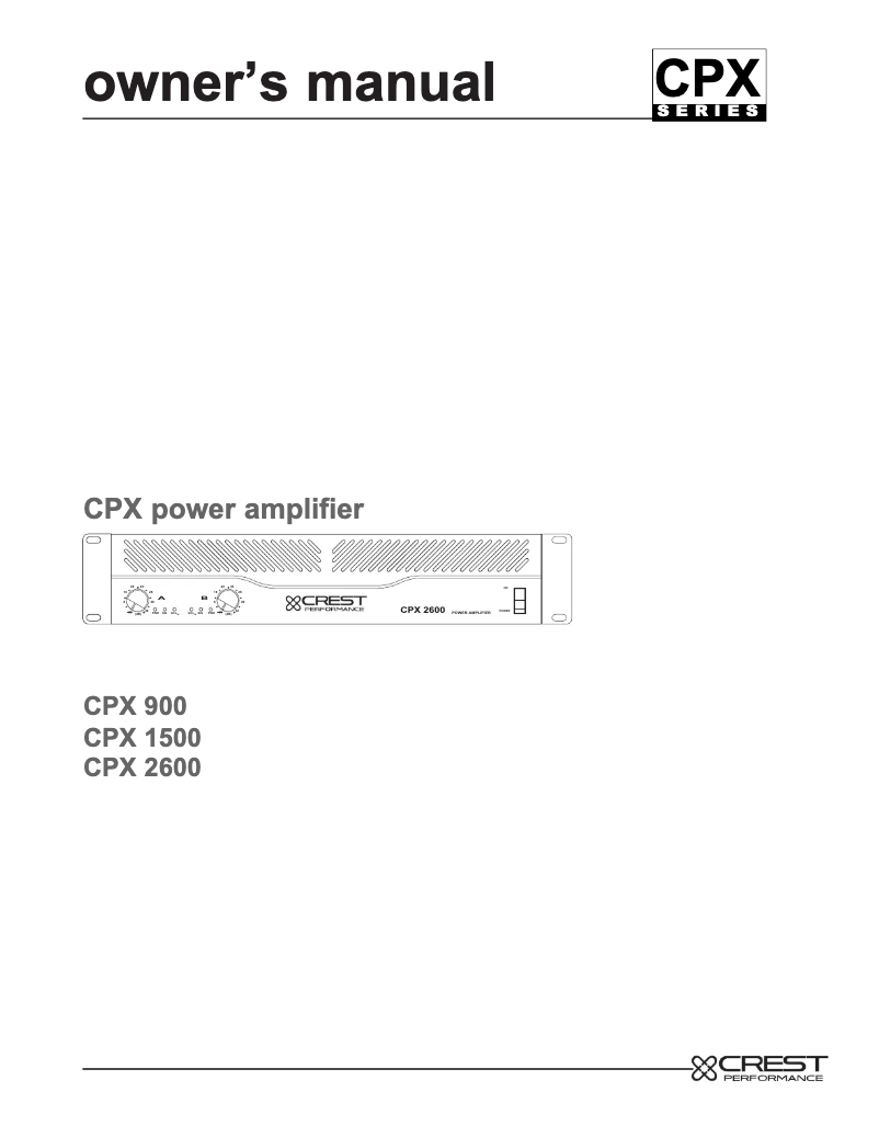 Imagen de la primera página del manual del dispositivo CPX 1500