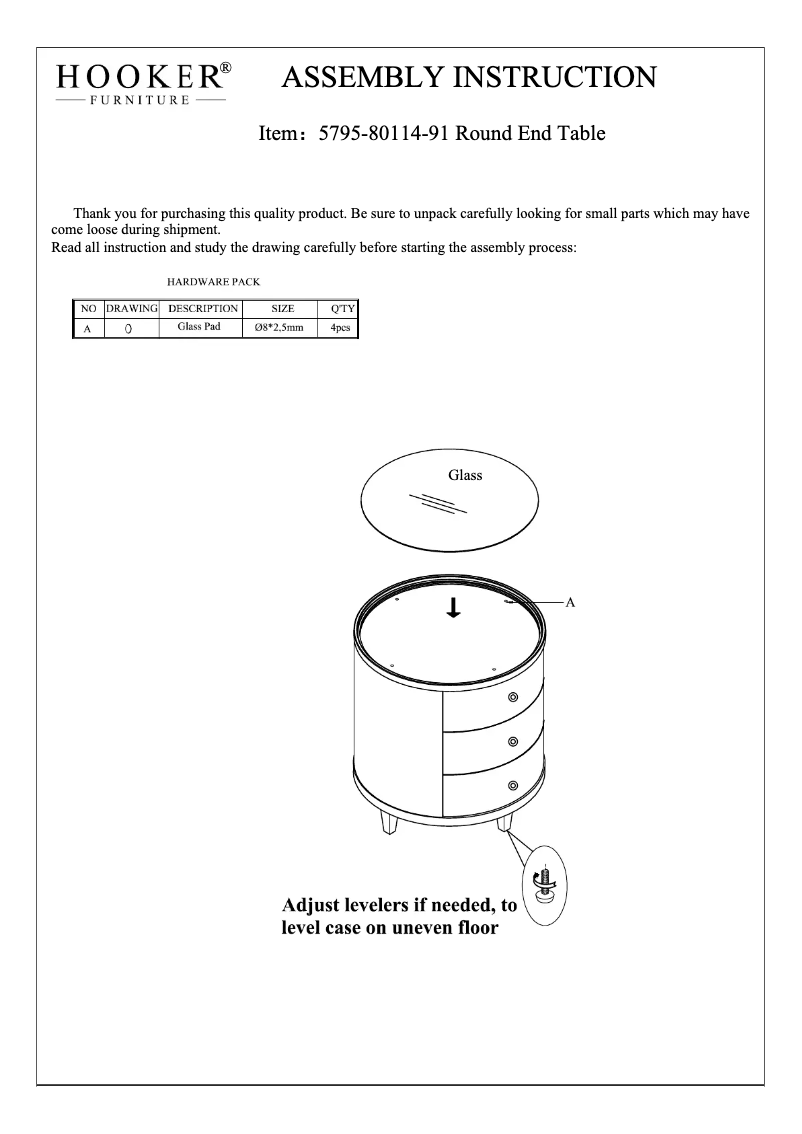 Página 1 del manual Manual de usuario Hooker 5795-80114-91