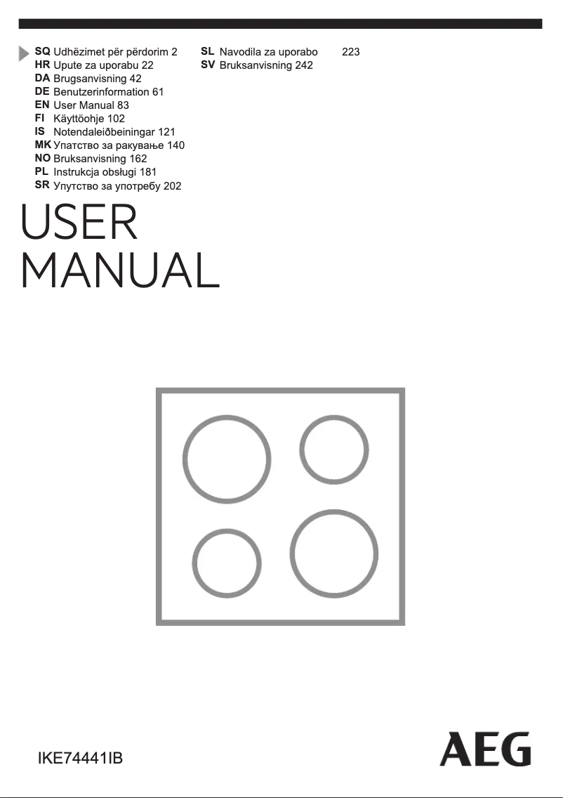 Imagen de la primera página del manual del dispositivo IKE74441IB