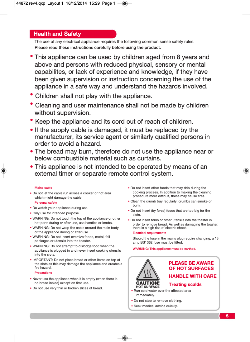 Imagen de la primera página del manual del dispositivo Elipta 220004