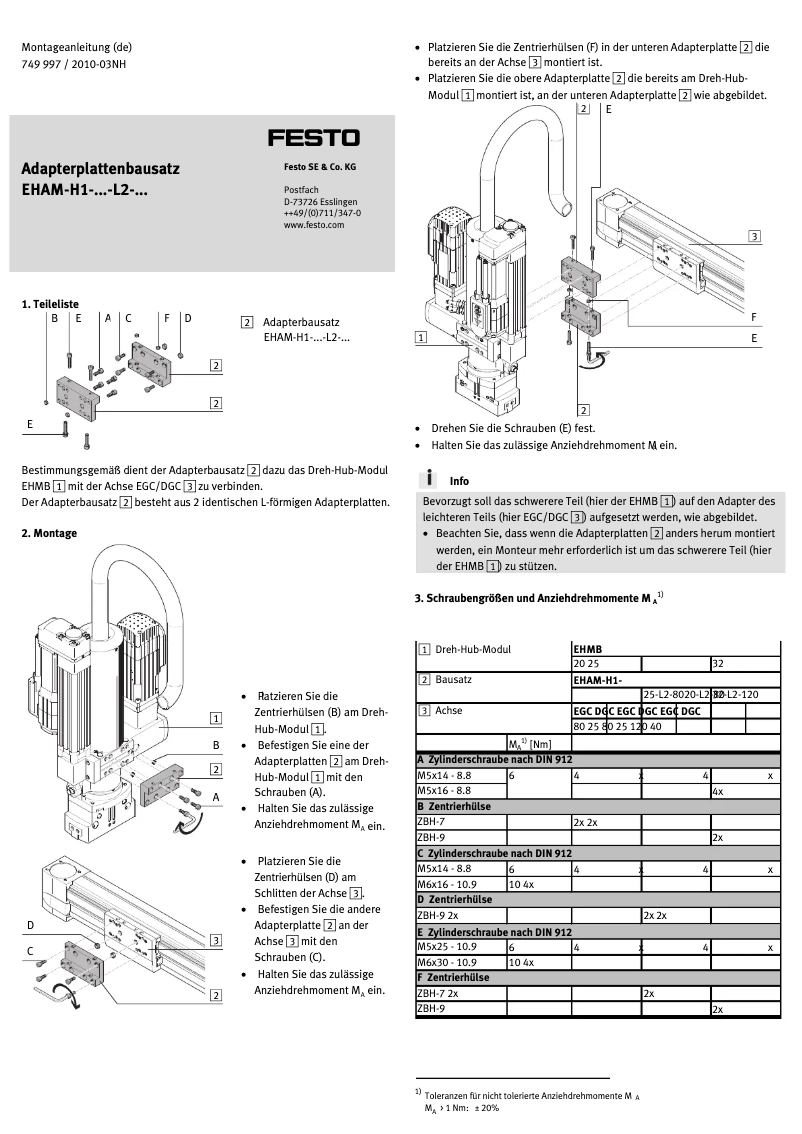 Imagen de la primera página del manual del dispositivo EHAM-H1-25-L2-80