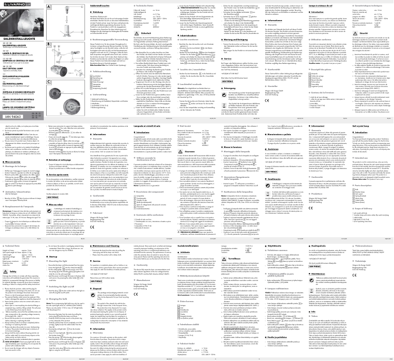 Imagen de la primera página del manual del dispositivo IAN 94063