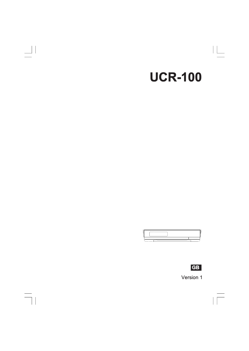 Imagen de la primera página del manual del dispositivo UCR-100
