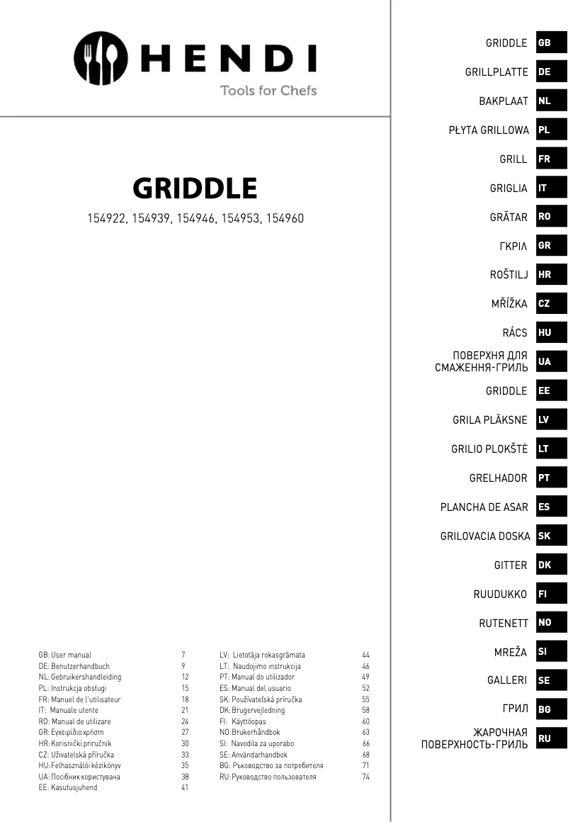 Página 1 del manual Manual de usuario Hendi 154946