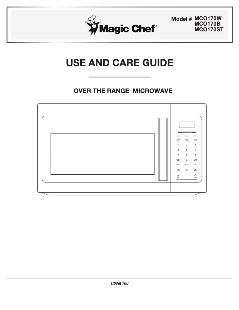 Página 1 del manual Manual de usuario Magic Chef MCO170W