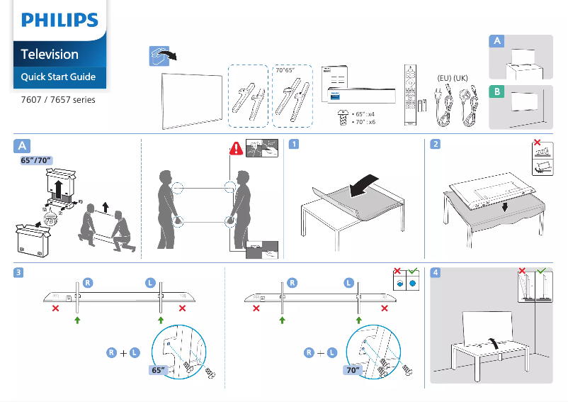 Imagen de la primera página del manual del dispositivo 70PUS7607