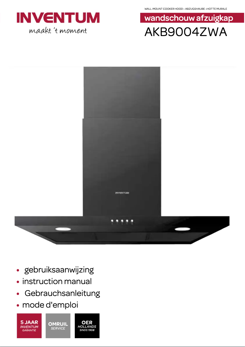 Imagen de la primera página del manual del dispositivo AKB9004ZWA