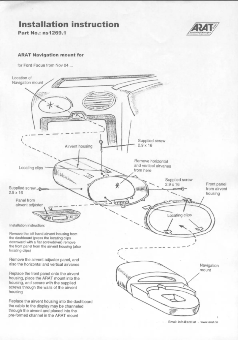 Página 1 del manual Manual de usuario Arat NS1269.1