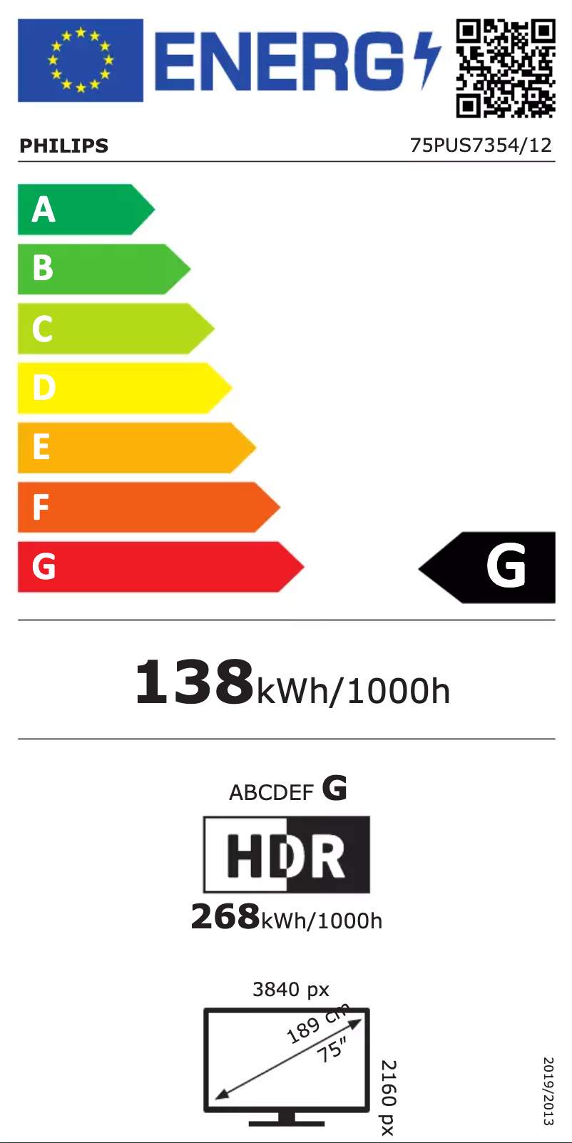 Imagen de la primera página del manual del dispositivo 75PUS7354