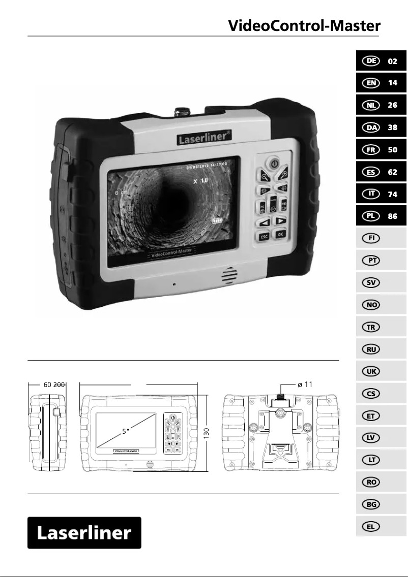 Página 1 del manual Manual de usuario Laserliner PipeControlMobile-Camera