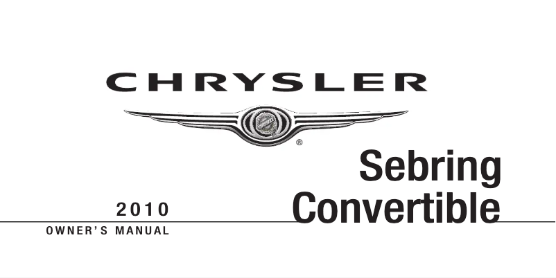 Imagen de la primera página del manual del dispositivo Sebring (2008)