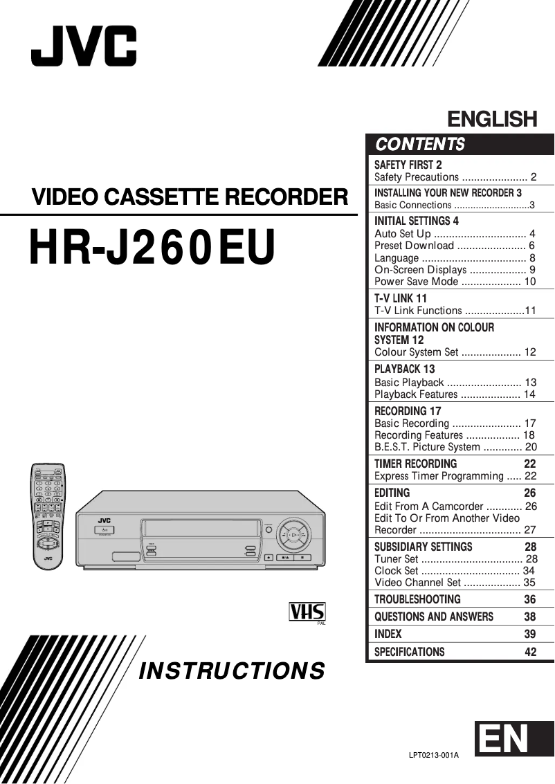 Página 1 del manual Manual de usuario JVC HR-J260
