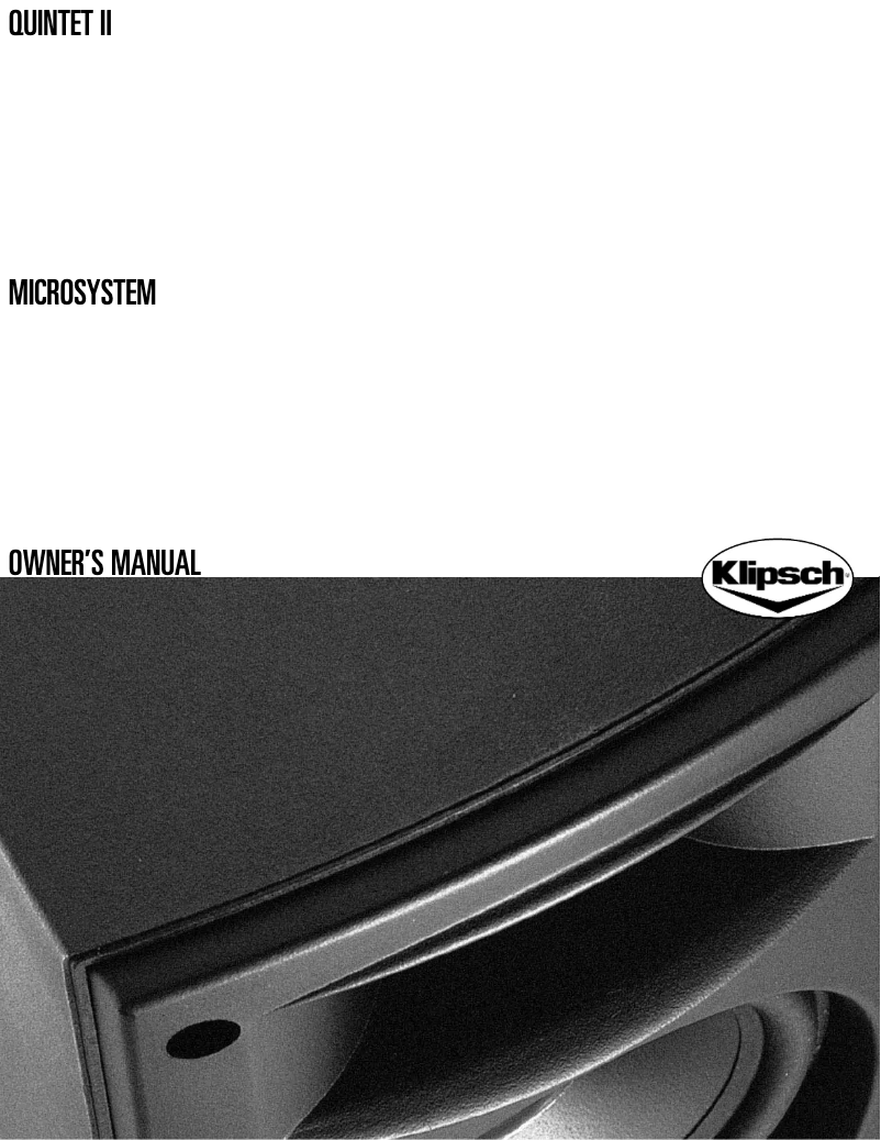 Imagen de la primera página del manual del dispositivo Quintet II