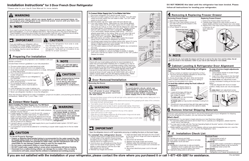 Imagen de la primera página del manual del dispositivo FRFS2823AS