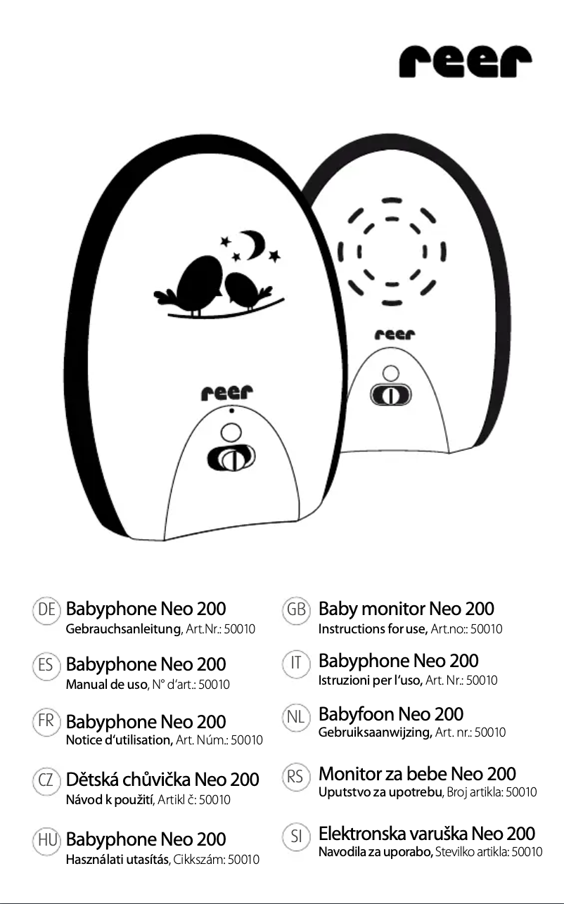 Página 1 del manual Manual de usuario Reer Neo 200