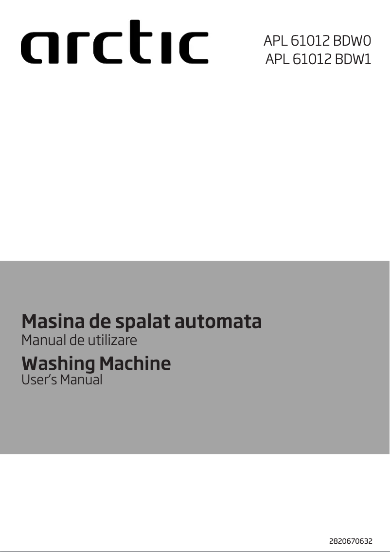 Página 1 del manual Manual de usuario Arctic Cooling APL61012BDW1
