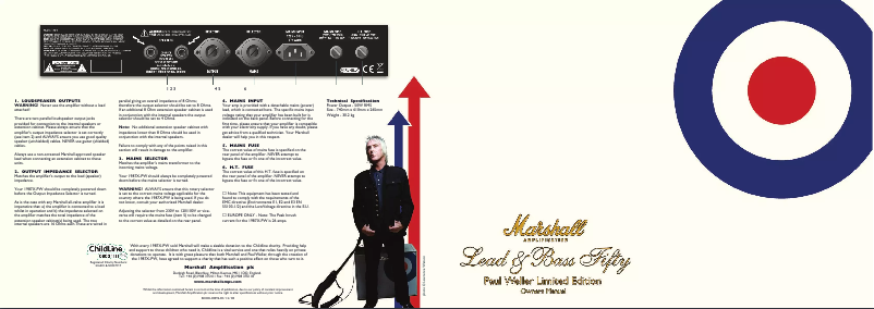 Página nº 1 - Manual de usuario Marshall Paul Weller