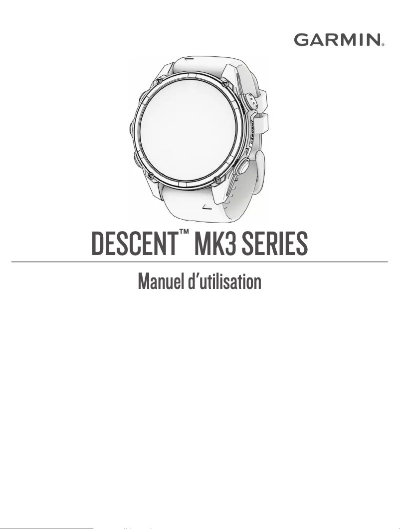 Imagen de la primera página del manual del dispositivo Descent Mk3