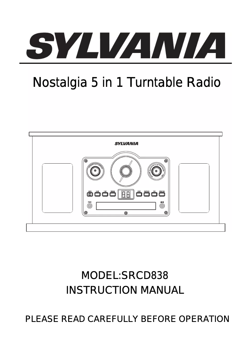 Imagen de la primera página del manual del dispositivo Nostalgia SRCD838