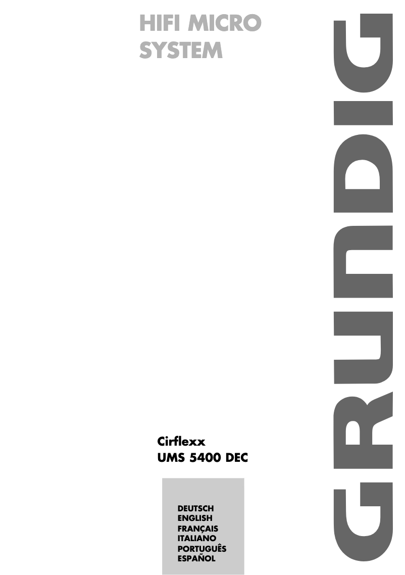 Página 1 del manual Manual de usuario Grundig Cirflexx UMS 5400 DEC