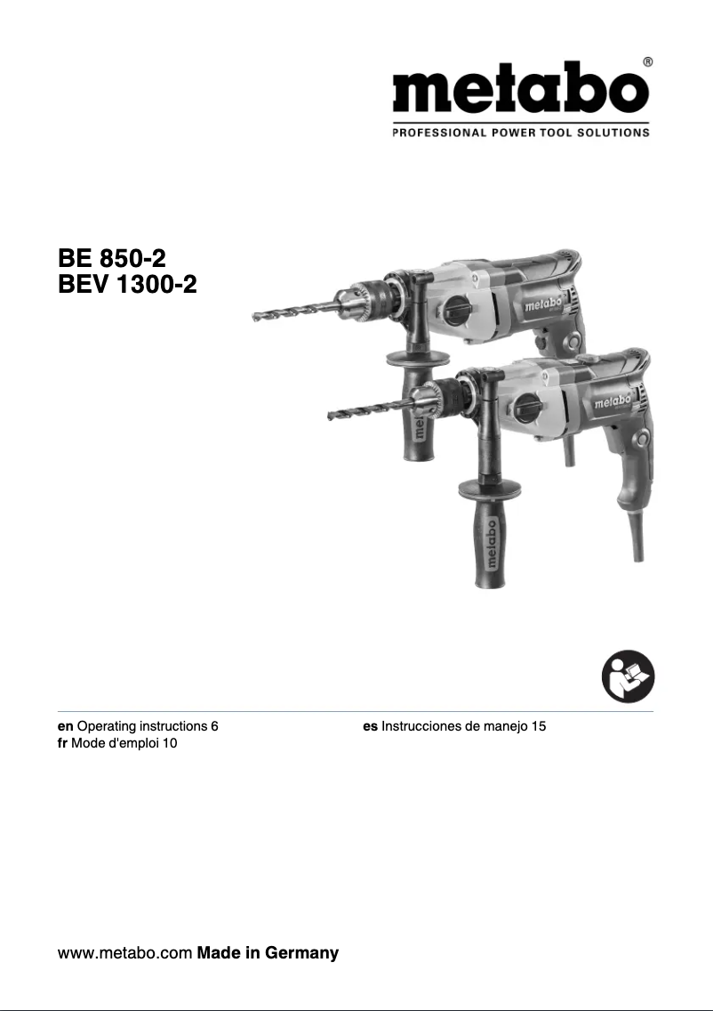 Imagen de la primera página del manual del dispositivo BE 850-2