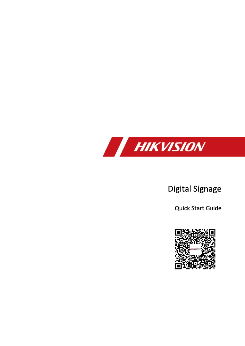 Página 1 del manual Guía de inicio rápido Hikvision DS-D6043UN-B
