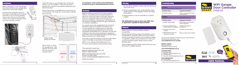 Imagen de la primera página del manual del dispositivo 21456/05