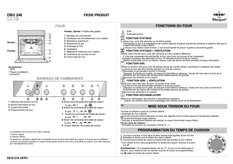 Página 1 del manual Manual de usuario Whirlpool OBU 246