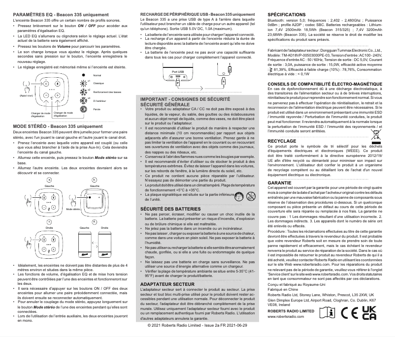 Imagen de la primera página del manual del dispositivo Beacon 315