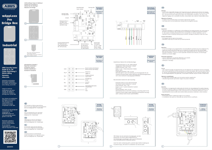 Página 1 del manual Manual de usuario Abus ACSE00011