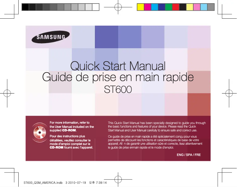 Página 1 del manual Guía de instalación Samsung ST600