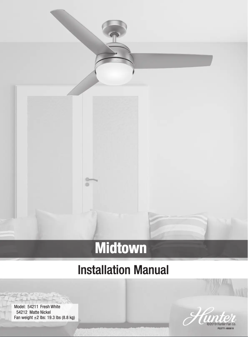 Imagen de la primera página del manual del dispositivo Midtown 54211