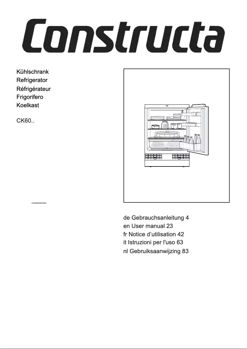 Imagen de la primera página del manual del dispositivo CK601KSF0