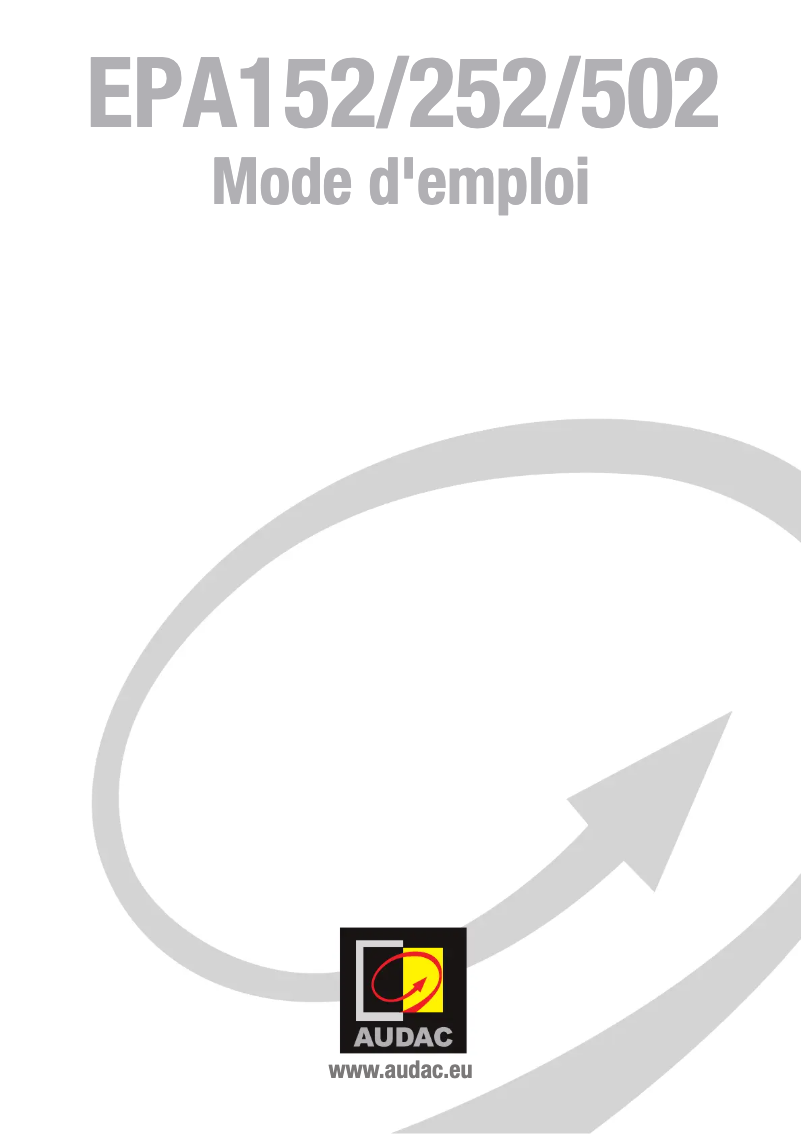 Página 1 del manual Manual de usuario Audac EPA502