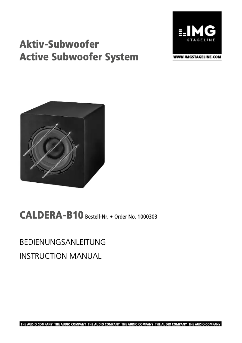 Página nº 1 - Manual de usuario IMG Stageline CALDERA-B10