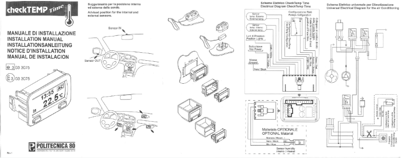 Imagen de la primera página del manual del dispositivo CHECK TEMP Time