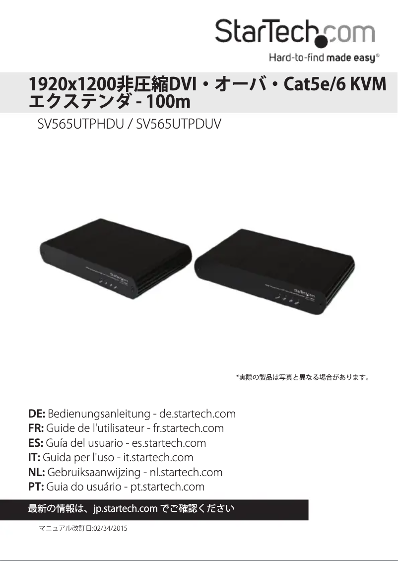 Imagen de la primera página del manual del dispositivo SV565UTPHDU