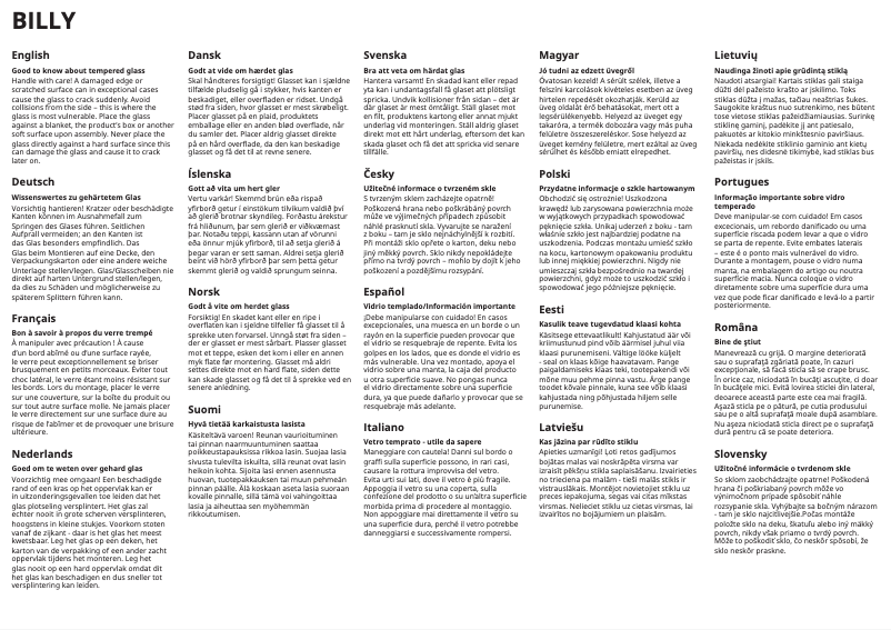 Página 1 del manual Manual de usuario Ikea BILLY 804.156.04