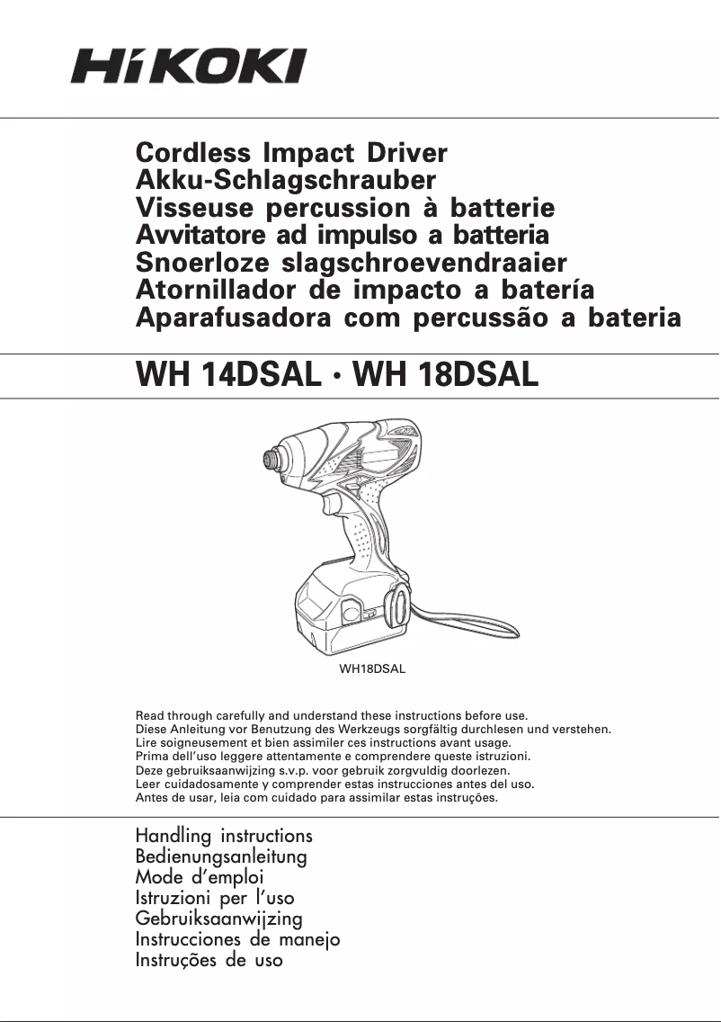 Página 1 del manual Manual de usuario HiKOKI WH14DSAL
