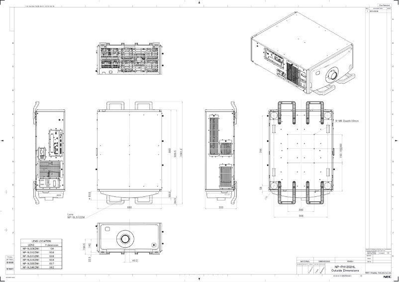 Página 1 del manual Dibujo técnico NEC PH1202HL
