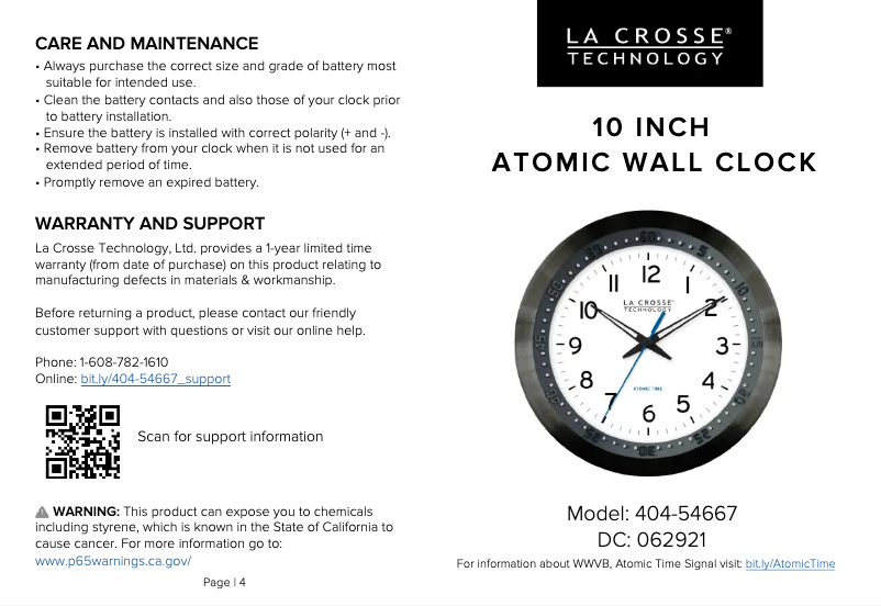 Imagen de la primera página del manual del dispositivo 404-54667