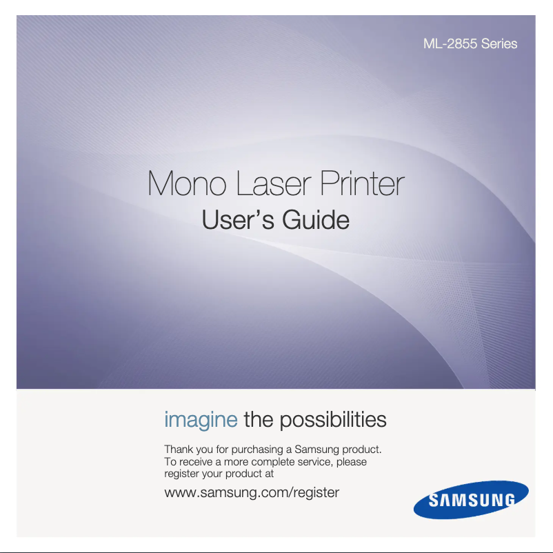 Imagen de la primera página del manual del dispositivo ML-2855ND