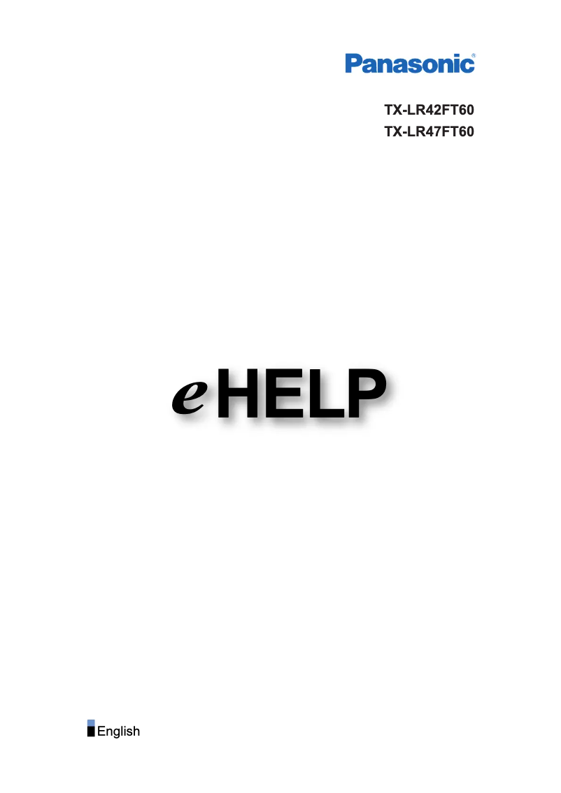 Página nº 1 - Manual de usuario Panasonic Viera TX-LR47FT60
