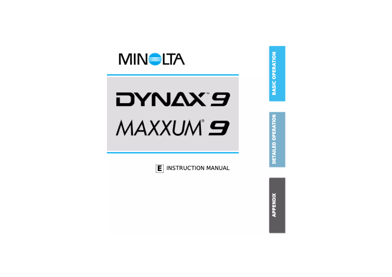 Página 1 del manual Manual de usuario Konica Minolta Dynax 9