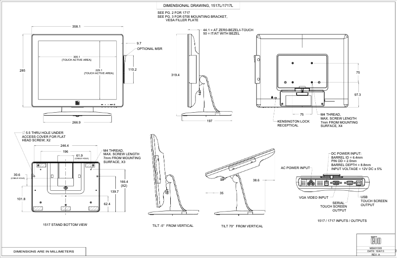Imagen de la primera página del manual del dispositivo 1517L Rev B