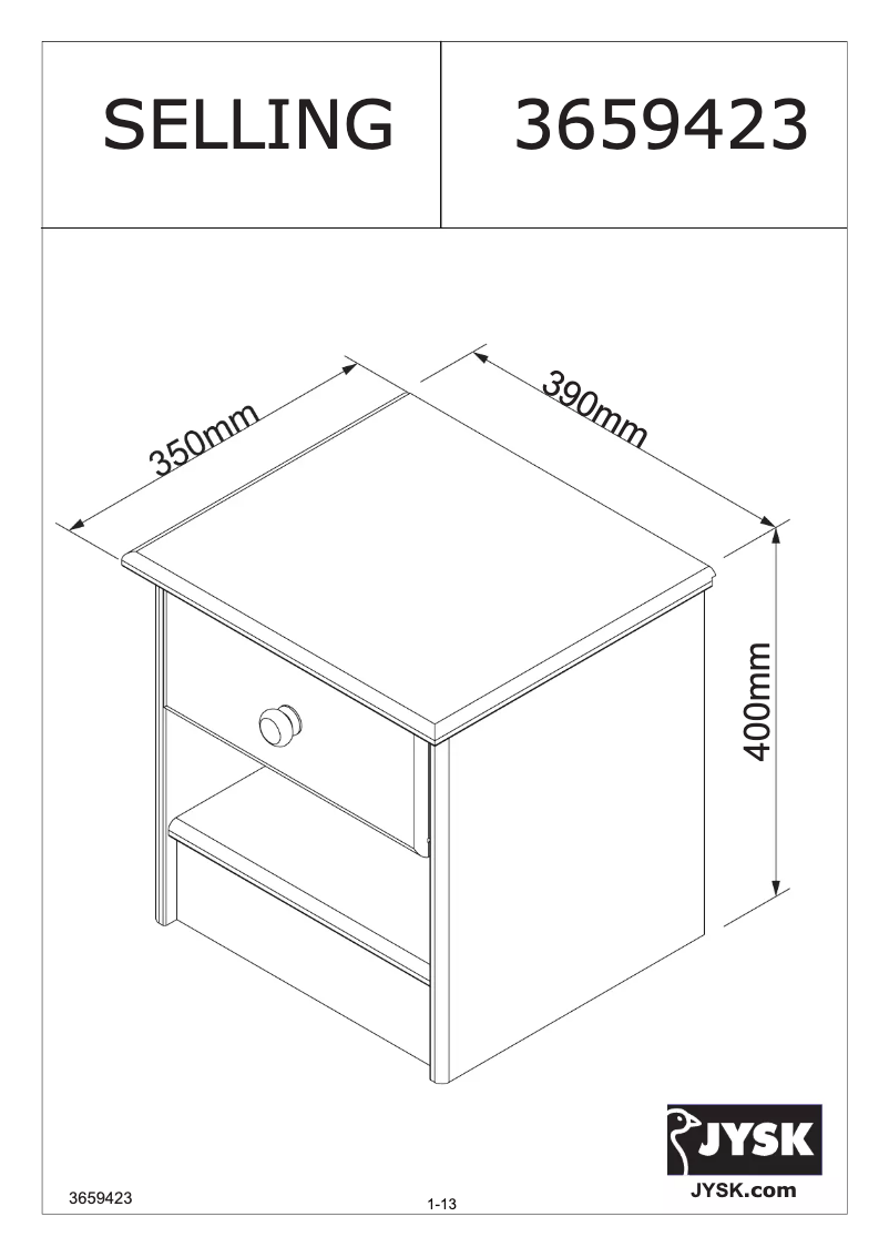 Imagen de la primera página del manual del dispositivo Selling