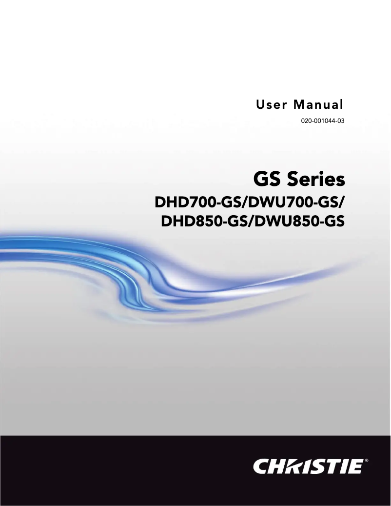 Página 1 del manual Manual de usuario Christie DWU880-GS